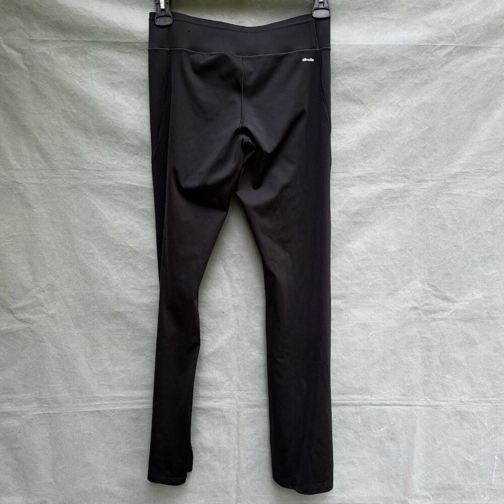 Adidas Women’s Size Medium Black Flare Stretchy Thin Leggings Pants Climalite - Picture 2 of 8